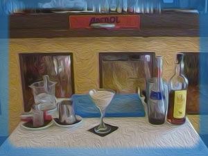 foto cocktail Alexander con effetto pittura ad olio